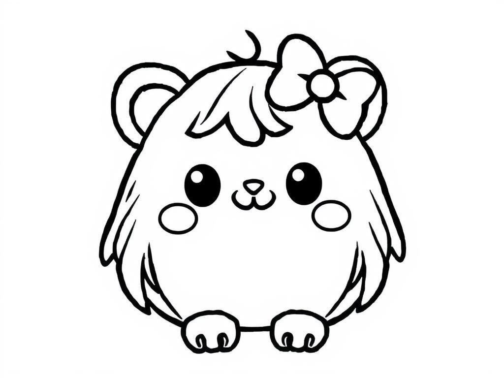 Cute Kawaii - Free Printable Coloring Page