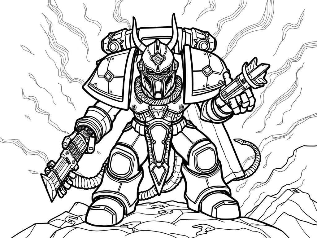 Warhammer 40k - Free Printable Coloring Page